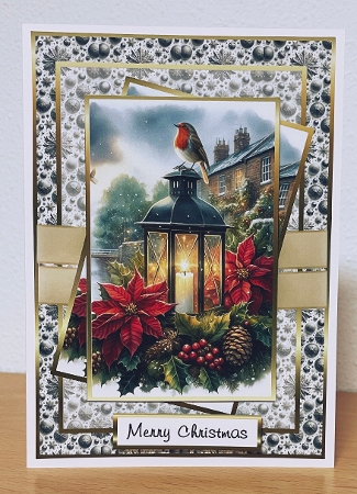A5 christmas robin lantern by Suzi Cooper