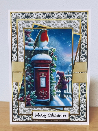 A5 christmas robin postbox by Suzi Cooper