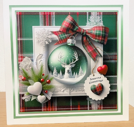 snowscene stag bauble 5 by Suzi Cooper