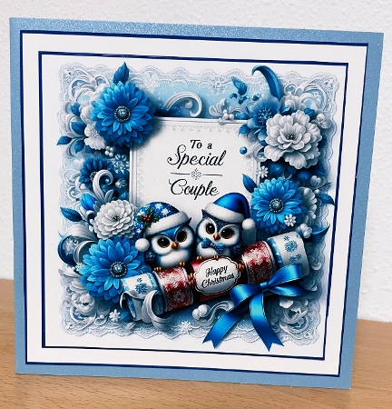 to a special couple owls blue by Suzi Cooper