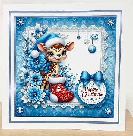 blue  giraffe by Suzi Cooper