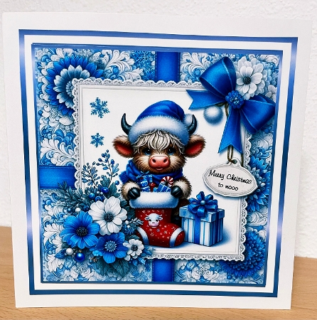 happy christmas to Moo blue by Suzi Cooper