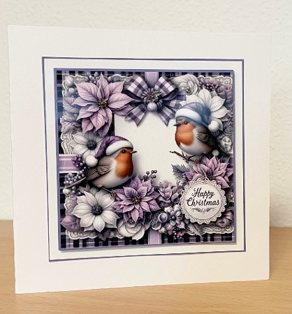 robins purple christmas  by Suzi Cooper
