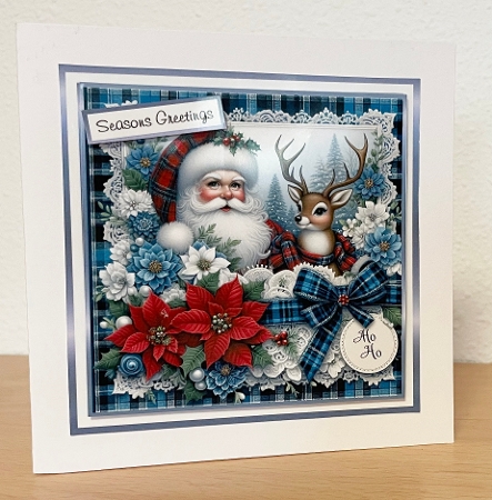 santa blue christmas  by Suzi Cooper