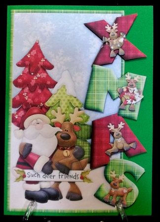 Deer Friends Over the Side Card and Decoupage by Suzi Cooper