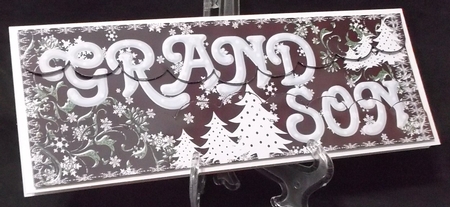 Grandson Red Christmas Large Dl Easy Shell Edge Decoupage by Suzi Cooper