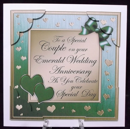 Emerald Wedding Anniversary 8 x 8 Scalloped Corner Topper by Suzi Cooper