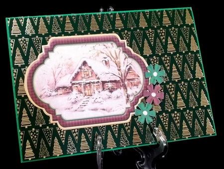 Vintage Christmas Scenes Toppers & Insert Plaques Red 1 by Suzi Cooper