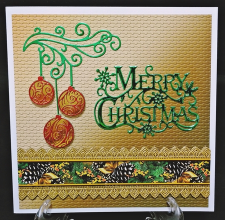 Matching Backing Paper for Christmas Sentiments Gold by Suzi Cooper