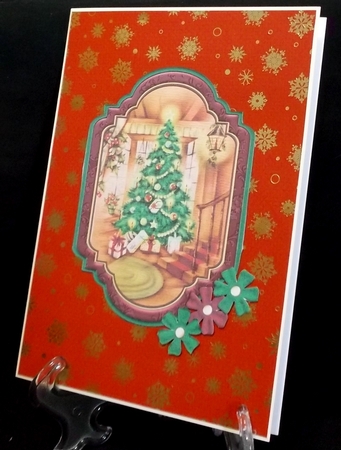 Vintage Christmas Scenes Toppers & Insert Plaques Red 5 by Suzi Cooper