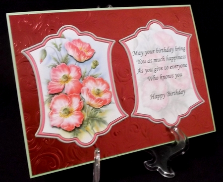 Poppies & Pansies Toppers & Verses Plaques by Suzi Cooper