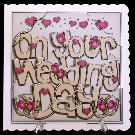 8 x 8 Wedding Day Scalloped Corner Topper by Suzi Cooper