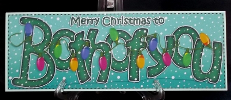 Large Dl Merry Christmas Both of You Quick Card 3D Decoupage by Suzi Cooper