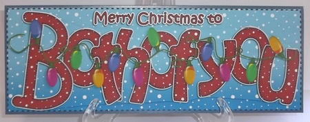 Large Dl Merry Christmas Both of You Quick Card 3D Decoupage by Suzi Cooper