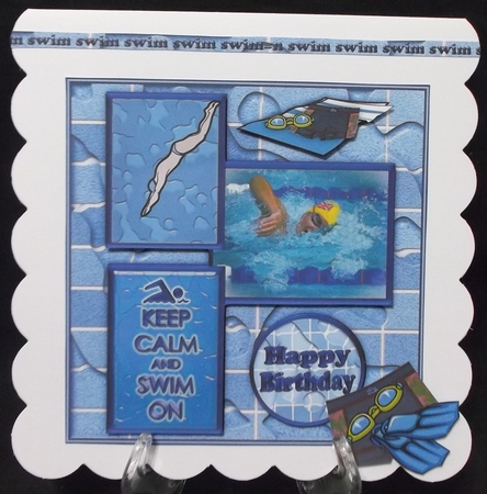 One for the Swimmer - Male - Two Page Mini-kit by Suzi Cooper