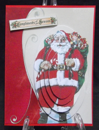 Vintage Santa with Large Sack A6 by Suzi Cooper