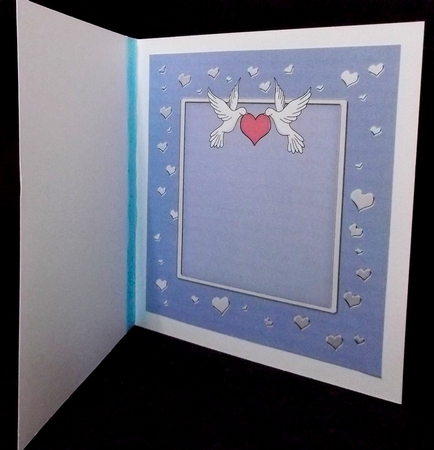 8 x 8 3D Doves with Heart Matching Square Insert Panel by Suzi Cooper
