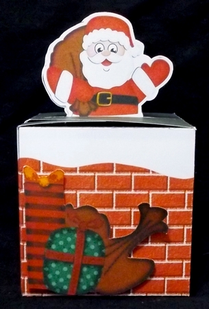 3D Santa Got Stuck Shaped Top Gift Box Mini Kit by Suzi Cooper