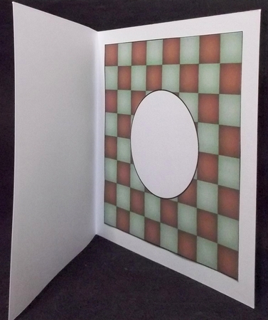 Checkers Green Brown Insert 8x8 by Suzi Cooper