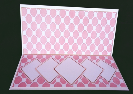 Pink Fence Lattice Diamond Ex Large Dl Folded Insert by Suzi Cooper