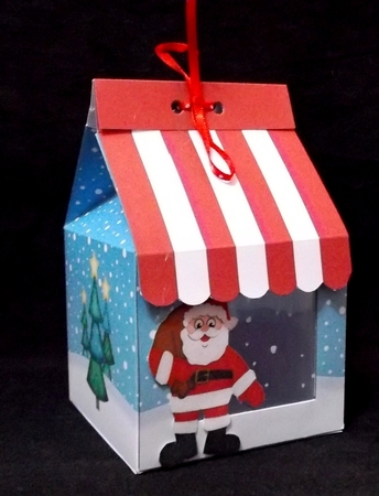 3D Xmas Santa's Sack Carton Cupcake or Treat Box Mini Kit by Suzi Cooper