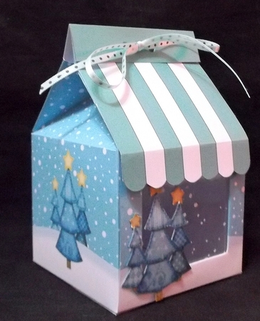 3D Xmas Trees Milk Carton Cupcake or Treat Box Mini Kit by Suzi Cooper
