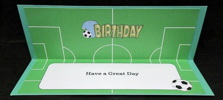 Sky Blue Football Top Birthday Large Dl Insert by Suzi Cooper