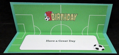 Wine & Blue Football Top Birthday Large Dl Insert by Suzi Cooper