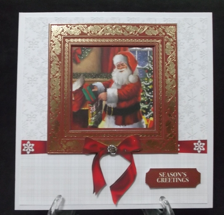 8in Backing Snowflakes-red Ribbon by Suzi Cooper