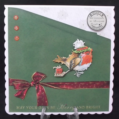 8in Green on Cream Backing by Suzi Cooper