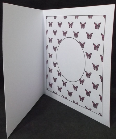 Butterflies Burgundy Insert 8x8 by Suzi Cooper