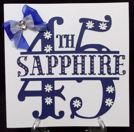 45th Sapphire Split Block Design Only by Suzi Cooper
