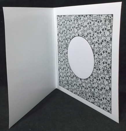 Cutout Floral Black Insert 8x8 by Suzi Cooper