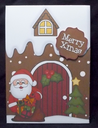 3D Xmas Santa Gingerbread House Gift Bag Mini Kit by Suzi Cooper