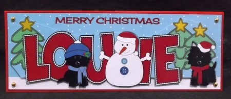 Christmas Jazz Dogs & Snowman Louie Large Dl by Suzi Cooper