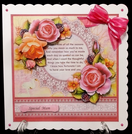 English Roses with Verse 8x8 Mini Kit & Decoupage by Suzi Cooper
