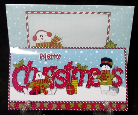Xmas Snowmen Money or Gift Wallet Card Kit by Suzi Cooper