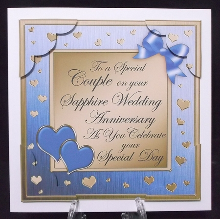 8x8 Sapphire Wedding Anniversary Scalloped Corner by Suzi Cooper