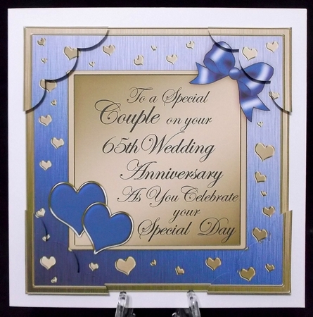 8x8 65th Wedding Anniversary Scalloped Corner by Suzi Cooper
