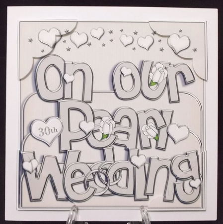 8 x 8 Our Pearl Wedding Scalloped Corner Topper by Suzi Cooper