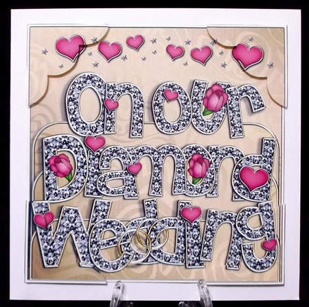8 x 8 Our Diamond Wedding Scalloped Corner Topper by Suzi Cooper
