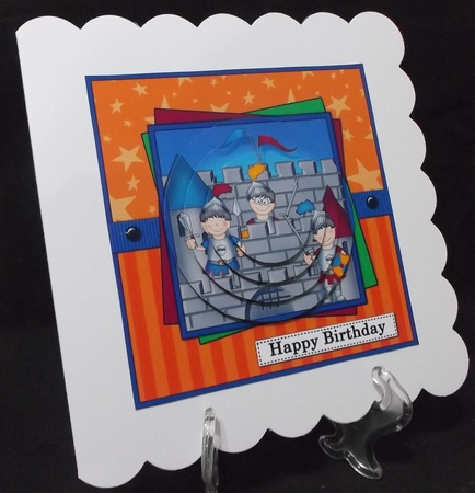 Boriz the Knight Circle Pyramage Topper by Suzi Cooper