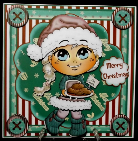 Cookies for Santa Card Front Kit by Suzi Cooper