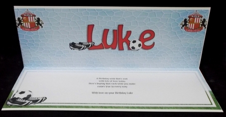 Large Dl Birthday Luke Football Insert by Suzi Cooper