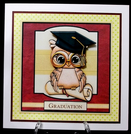 Graduation Owl Card Topper & Decoupage by Suzi Cooper