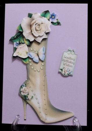 Cream Rose Boot by Suzi Cooper