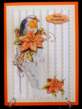 Bird and Christmas Poinsettia by Suzi Cooper