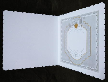 Silver Christmas Plain 7in x 7in Square Insert Panel Sheet by Suzi Cooper