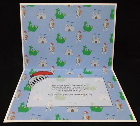 Birthday Knight A5 Insert Landscape by Suzi Cooper