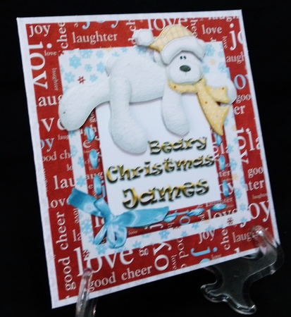 Beary Christmas Insert for Square Card by Suzi Cooper